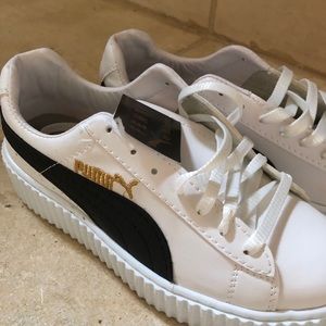 White Puma X Fenty Platform Sneakers